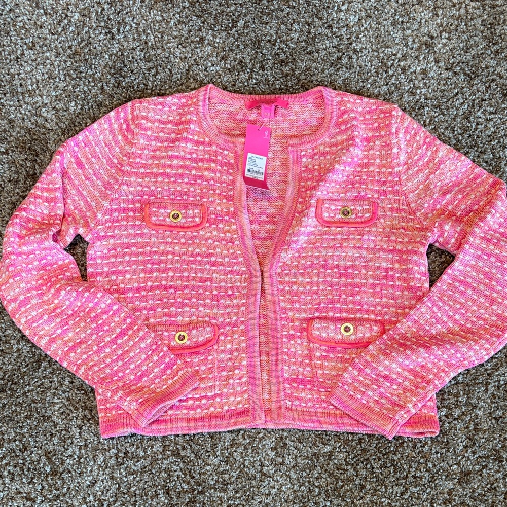 Lilly Pulitzer Vibrant Pink Cardigan